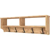 En.casa Wandkapstok Åstorp met 2 vakken 37x120x22 cm eiken