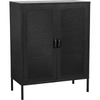 En.casa Vitrinekast Falköping 101,5x80x40 cm metaal zwart