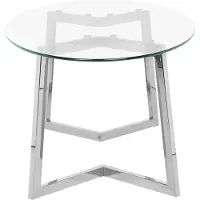 Beliani FRESNO - Salontafel - Zilver - Glas