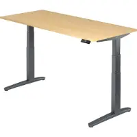 Hjh OFFICE PRO XBHM 19 GG - Esdoorn 180 x 80 Tafelhoogte I Elektrisch in hoogte verstelbaar