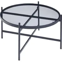 En.casa Salontafel Lier rond Ø61x39,5 cm zwart