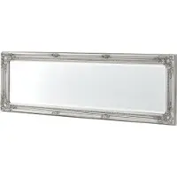 En.casa Wandspiegel Livorno met barok lijst 132x42x3,5 cm zilverkleurig