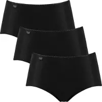 Sloggi 3P 24 7 Microfibre Midi Briefs Zwart polyamide 52 Dames