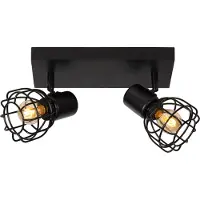 Lucide FILOX - Plafondspot (Plafondlamp) - 2xE14 - Zwart