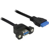 DeLOCK 0,5 meter USB 3.0, mannelijk naar vrouwelijk