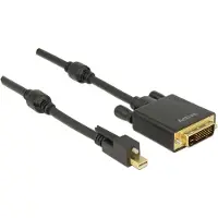 DeLOCK Premium Mini DisplayPort 1.2 naar DVI actieve kabel (4K 30 Hz) / zwart - 1 meter