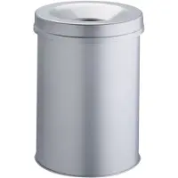 Durable Safe 330610 Prullenbak 30 l (Ø x h) 31.5 cm x 49.2 cm Metaal Grijs 1 stuk(s)