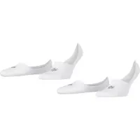 Burlington Everyday 2-Pack onzichtbar eenkleurig katoen multipack footies heren wit - maat 45-46