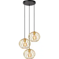 Lucide DANZA - Hanglamp - Ø 50 cm - 3xE27 - Mat Goud / Messing