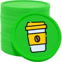 Combicraft Koffie-To-Go consumptiemunten groen - Ø29mm enkelzijdig bedrukt - 100 stuks