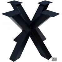 MD Interior Black spider tafelpoot voor ronde eettafel 70x70x73cm