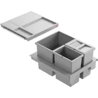 Hailo Afvalsysteem Separato 34 liter (2x8+18) K-46 3620-46 kleur Grijs