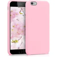 Kwmobile telefoonhoesje geschikt voor Apple iPhone 6 / 6S - Hoesje met siliconen coating - Smartphone case in lichtroze