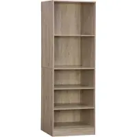 Sweeek Garderobemodule met 5 legborden, naturel kleur, gelamineerde panelen