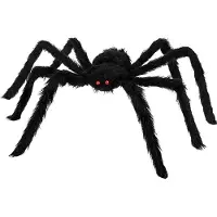 Springos Halloween Decoratie - Spin - Fluffy - Zwart