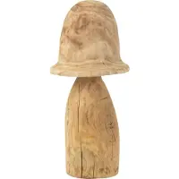 J-Line decoratie Paddenstoel Stolp - hout - naturel - extra large