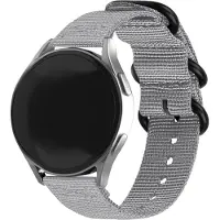 Strap-it Nylon gesp smartwatch bandje - geschikt voor Polar Ignite / Ignite 2 / Ignite 3 / Unite / Pacer - grijs