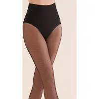 Gabriella Panty met Visnet Print - 20 Denier - Zwart - Maat: M - Model: Livia