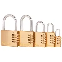 GEKO Messing hangslot - 4-cijferige combinatie - 50 mm - Weerbestendig