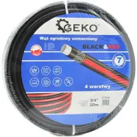 GEKO Tuinslang - Sterk - 30 meter - Zwart/Rood - 3/4"