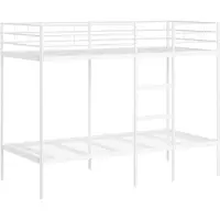 vidaXL Stapelbed zonder matras 90x200 cm staal wit