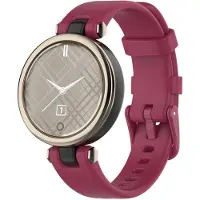 Strap-it Siliconen Smartwatch bandje - Geschikt voor Garmin Lily siliconen bandje - wijnrood - Horlogeband / Polsband / Armband