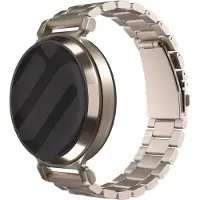 Strap-it Stalen schakel bandje 14mm - Sterrenlicht gekleurd metalen smartwatch bandje geschikt voor de Garmin Lily 2 (niet de eerste versie)
