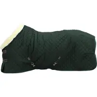 Kentucky Horsewear Horsewear - Showdeken - 600D - 155 cm / 6'9 - Vegan konijnenvacht - Donkergroen