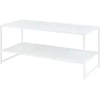 En.casa Salontafel Ruokolahti met roosterplank 102x43x46 cm wit mat