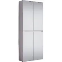 Trendteam Garderobekast Mirror | 74 x 34 x 191 cm | Vier deuren | Wit