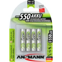 Ansmann Oplaadbare AAA / HR03 Ni-MH Batterijen (4 stuks, 550 mAh)