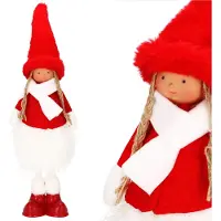 Springos Kerstdame - Kerstversiering - Rode Kabouter - 50 cm