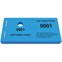 Combicraft garderobebonnen coat check at own risk blauw - 1000 stuks