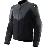 Dainese Iperattiva Zwart Leren / Textiele Motorjas Maat 50