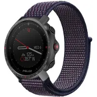 Strap-it Nylon smartwatch bandje - geschikt voor Polar Grit X / Grit X Pro / Vantage M / M2 / M3 / V3 - paars-blauw
