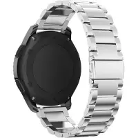 Strap-it Stalen schakel bandje 20mm - RVS bandje geschikt voor Xiaomi Amazfit GTS 1-2-3-4 / Bip / Bip Lite / Bip S / Bip U Pro / GTR 42mm - Huawei Watch GT 2 42mm / GT 3 42mm / GT 3 Pro 43mm - zilver