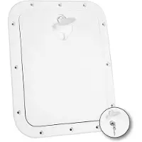 Nuova Rade Inspectieluik met afneembare deksel - 306x356 mm - Wit