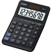 Casio MS-8F Bureaurekenmachine Zwart Aantal displayposities: 8 werkt op batterijen, werkt op zonne-energie (l x b x h) 149 x 101 x 148.5 mm