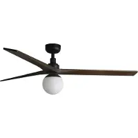 Faro Klim Plafondventilator Black | Walnut | L (Ø150cm) | With light (E27)