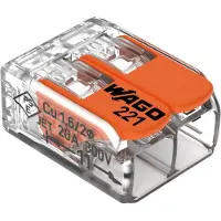 Wago 221-412 lasklem 2 x 0.2 - 4 mm2 voor alle kabelsoorten (100 stuks)