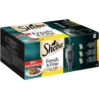 Sheba Fresh&amp;Fine 50x50 g Saucenbeutel voor Kip, Gevogelte en Kalkoen