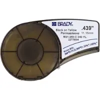 Brady M21-250-C-342-YL tape krimpkous zwart op geel 11,15 mm x 2,10 m (origineel)