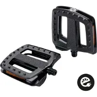 BBB Cycling Fietspedalen Anti Slip - ErgoBase HP Aluminium- E-Bike Gecertificeerd - Ergonomisch - Fietspedalen Universeel: Elektrische Fiets & Cargo Bikes - Zwart - Flat Pedals - BPD-49