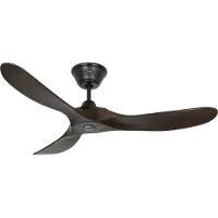 CasaFan ECO GENUINO 122 MS-NB Plafondventilator 11.3 W (Ø x h) 1220 mm x 280 mm Zwart (mat) Met afstandsbediening, Met wintermodus