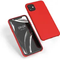 Kwmobile telefoonhoesje geschikt voor Apple iPhone 11 - Hoesje met siliconen coating - Smartphone case in rood