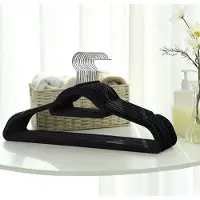 Mazazu MIRA Home - Kleerhanger – Kledinghanger – Kunststof – Zwart – 45x23x0.5