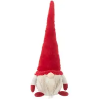 J-Line Kabouter+led textiel rood/wit large