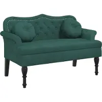 vidaXL Bank met kussens donkergroen 120,5x65x75 cm fluweel