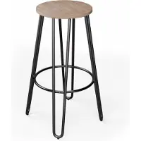 Blumfeldt Hamilton bistrostoel 1 stuks Ø33cm hout stalen frame