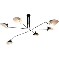 Toolight App570-6C Plafonnière Zwart 280X280X60Cm